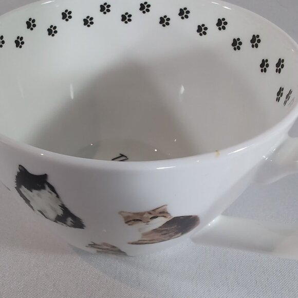 Portobello By Inspire Mug Cats Cat Loves Me Best Paw Prints England Bone China - Picture 11 of 13